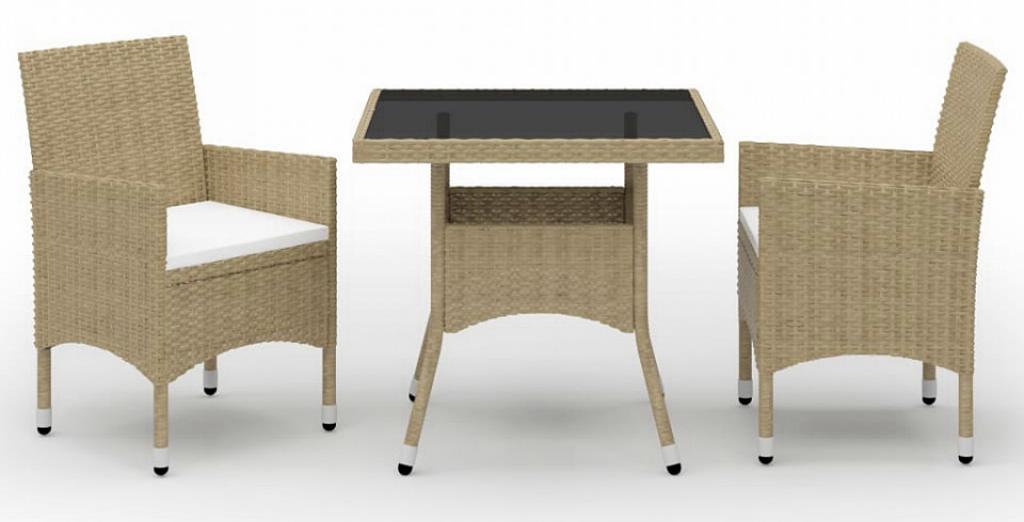 Set Mobilier Gradina Bej Sticla